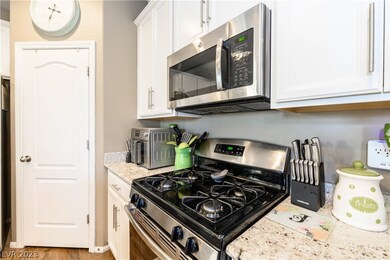 Gas stove...spacious walk in pantry.