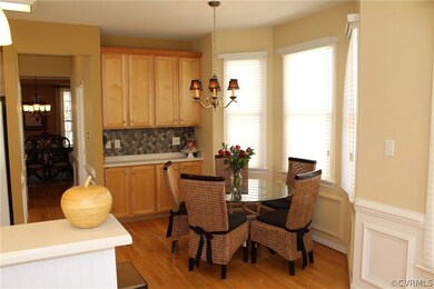 Kitchen, eat-in area with picture frame moulding a