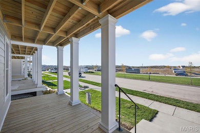 Porch overlooking common ground