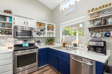 Bright, open kitchen.