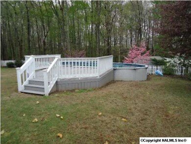 Above ground pool with deck