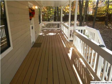 Large covered porch