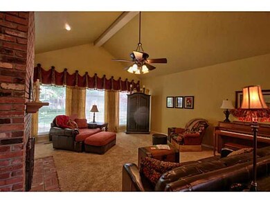 Living Room. Cathedral ceilings welcome you into t