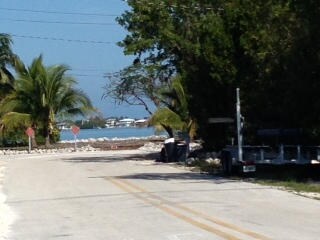 View of water down the street