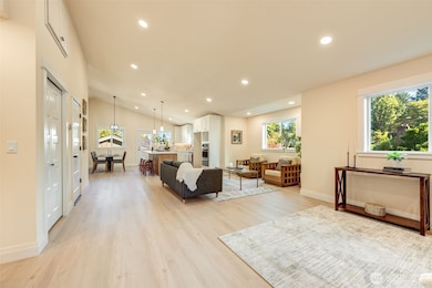 Enter into spacious great room with vaulted ceiling