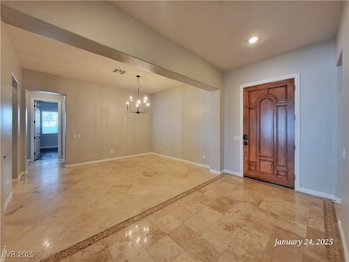 Foyer entrance featuring recessed lighting, a nota