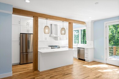 Exposed Beams Frame Kitchen Island