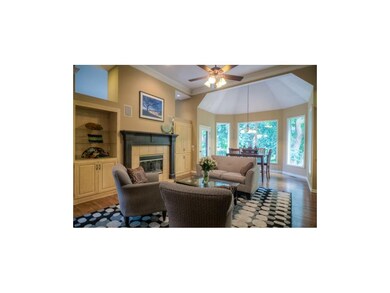 Cheery and comfy hearth room.