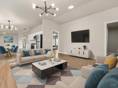 Digitally staged living area
