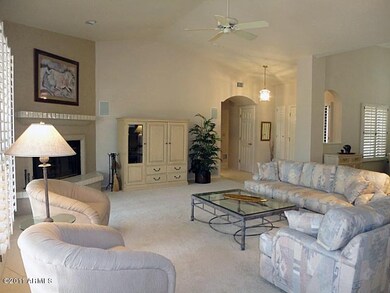 Living room with fireplace