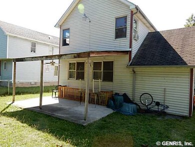 Exterior Back. Gazebo with ceiling fans in back ya
