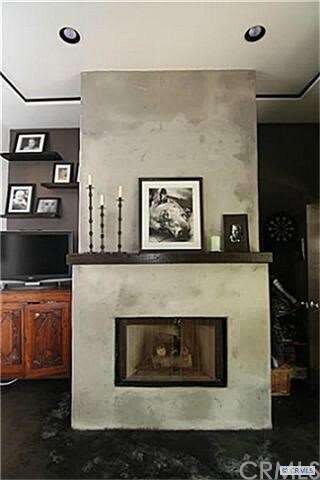 The fireplace is the focal point of the family are