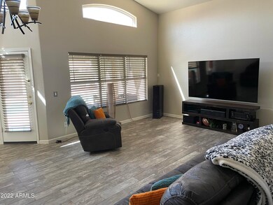living room overlooking pool