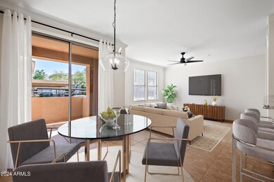 Virtually Staged Dining and Living Room