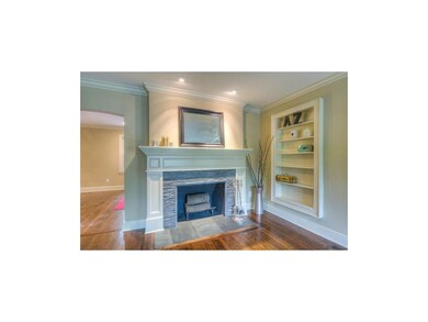 Living Room with Fireplace & Builtins.