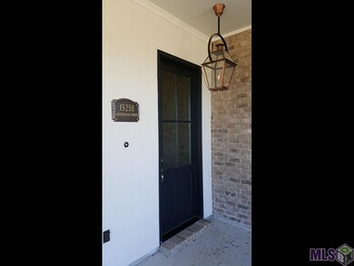 Gas lantern at front door!