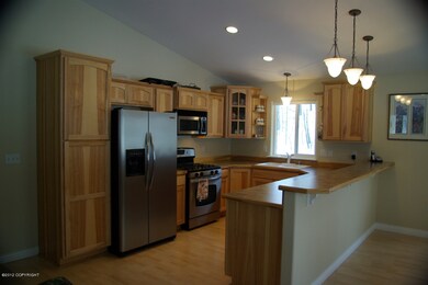Kitchen with Hickory cabinets
