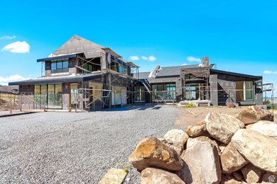 Front of the home in progress