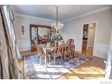Large dining room with beautiful curved wall from 