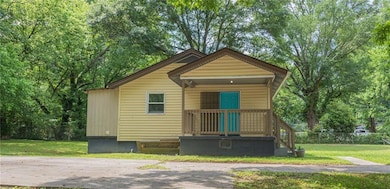 View of front facade featuring covered porch