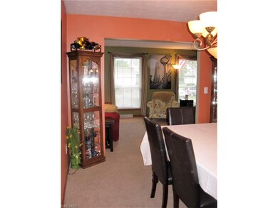 Living room open to the dining room
