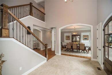Two story entry, coat closets flank the entry door.
