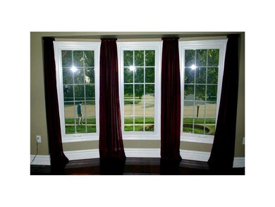Living Room. Large, new vinyl windows