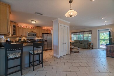 Beautifully updated kitchen with breakfast bar.