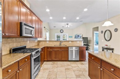Kitchen open to living room for great entertaining