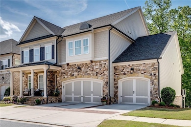 Three car garage and level driveway.