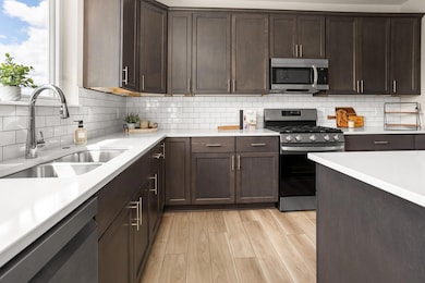 Kitchen with quartz countertops