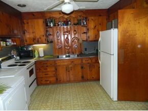 Kitchen with Retro Knotty Pine