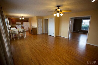 Open floor concept w/view from family room firepla