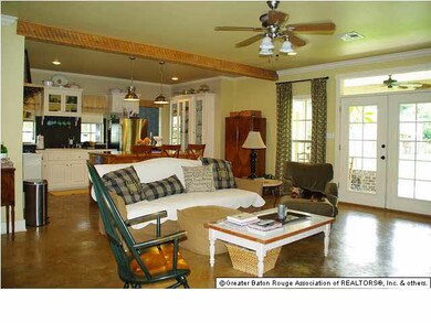 spatious open kitchen/living floor plan