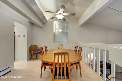 Dining area on laminate flooring