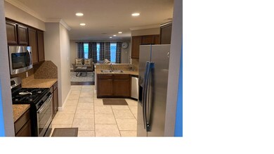 Kitchen looking into the living room
