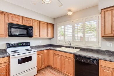 Wood plantation shutters throughout home