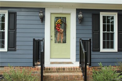 NEW FRONT DOOR WITH LEAD GLASS.