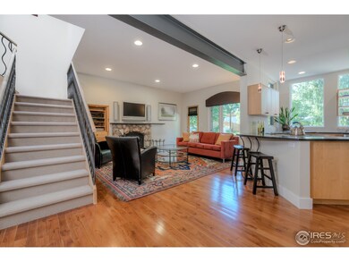 Open living room and kitchen