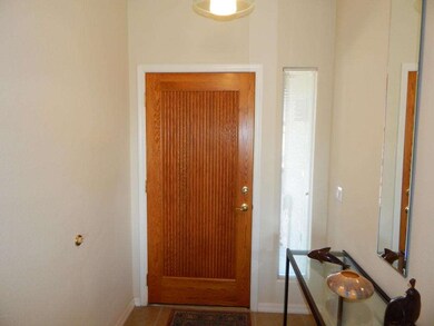 foyer and  solid oak front door