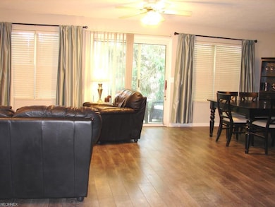 family room to dining room and sliders to patio
