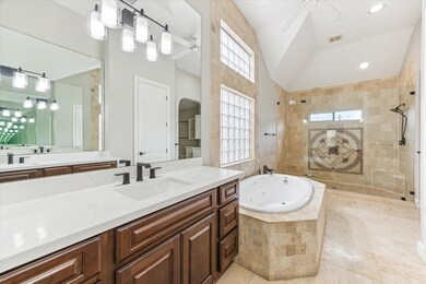 This bathroom features a spacious layout with a lu