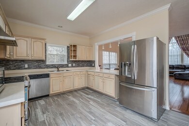 Large kitchen has beautiful washed oak cabinets offering up more than just fabulous meals!!  5255 Catspaw Dr., Antioch, TN 37013