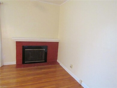 Corner fireplace in the living room