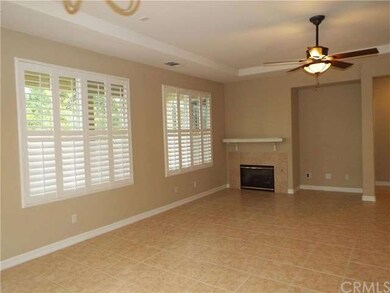 Great room with ceiling fan, entertainment niche s