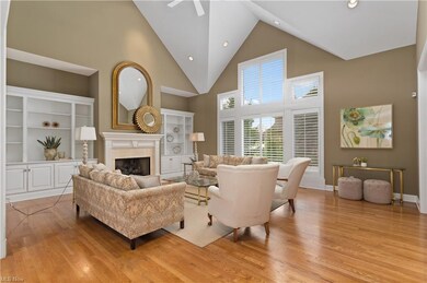 With a fireplace, built-ins and an architecturally