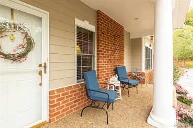 View of covered front porch.