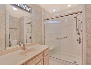 New master bath walk-in shower with seat!