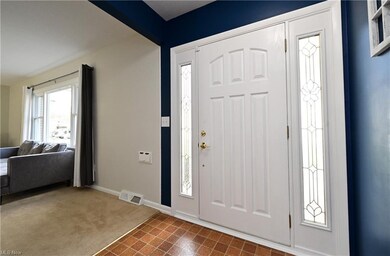 Lovely front door with leaded glass panels