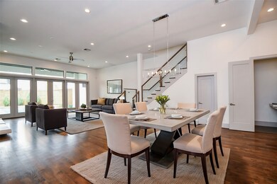 virtually staged dining/living area
